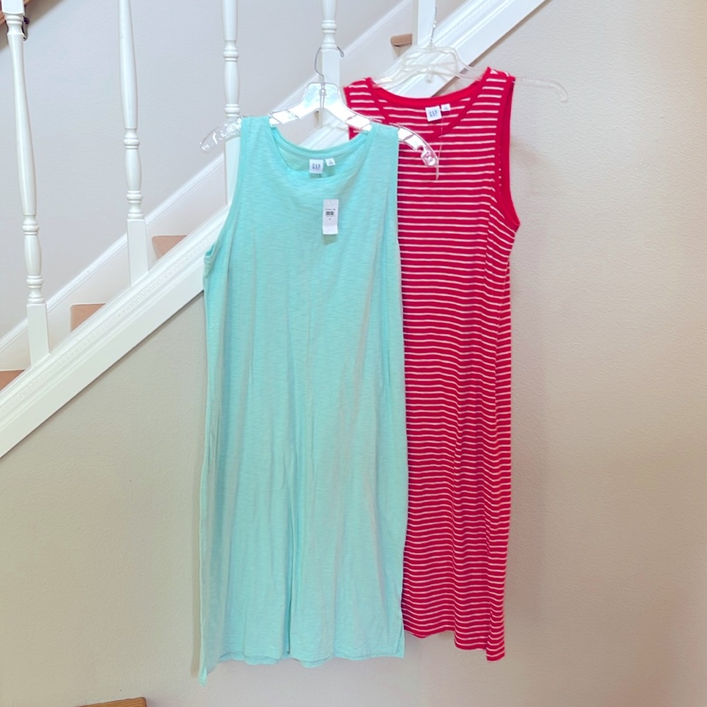 Gap, 2 100% cotton sleeveless maxi summer dresses. Size M